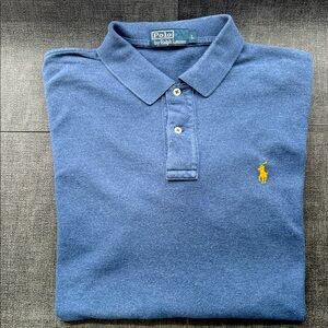 Polo Ralph Lauren Blue Polo LS Shirt - Large